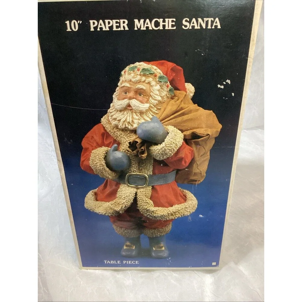 Kurt Adler Santa's World Paper Mache Santa Table Piece 10